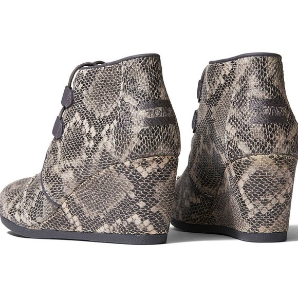 Toms Shoes - TOMS $90 Kala Black Multi Faux Snake Bootie Sz 7